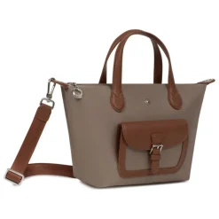 Sac cabas porté main - Petit KIANA Taupe/Marron Ava