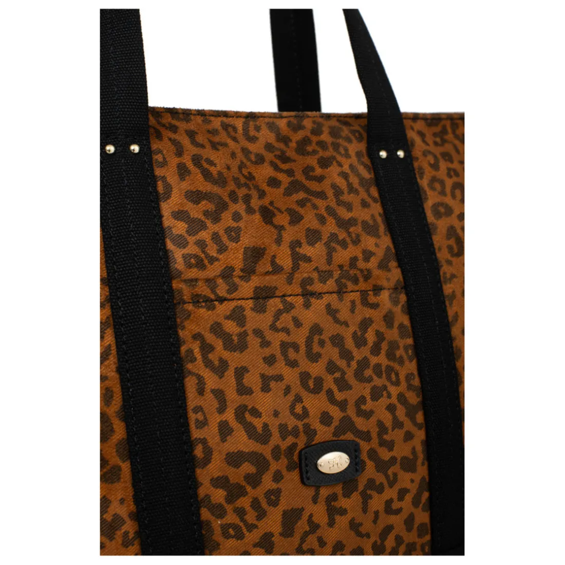 Sac cabas porté main LEONIE Imprimé Fauve Cate