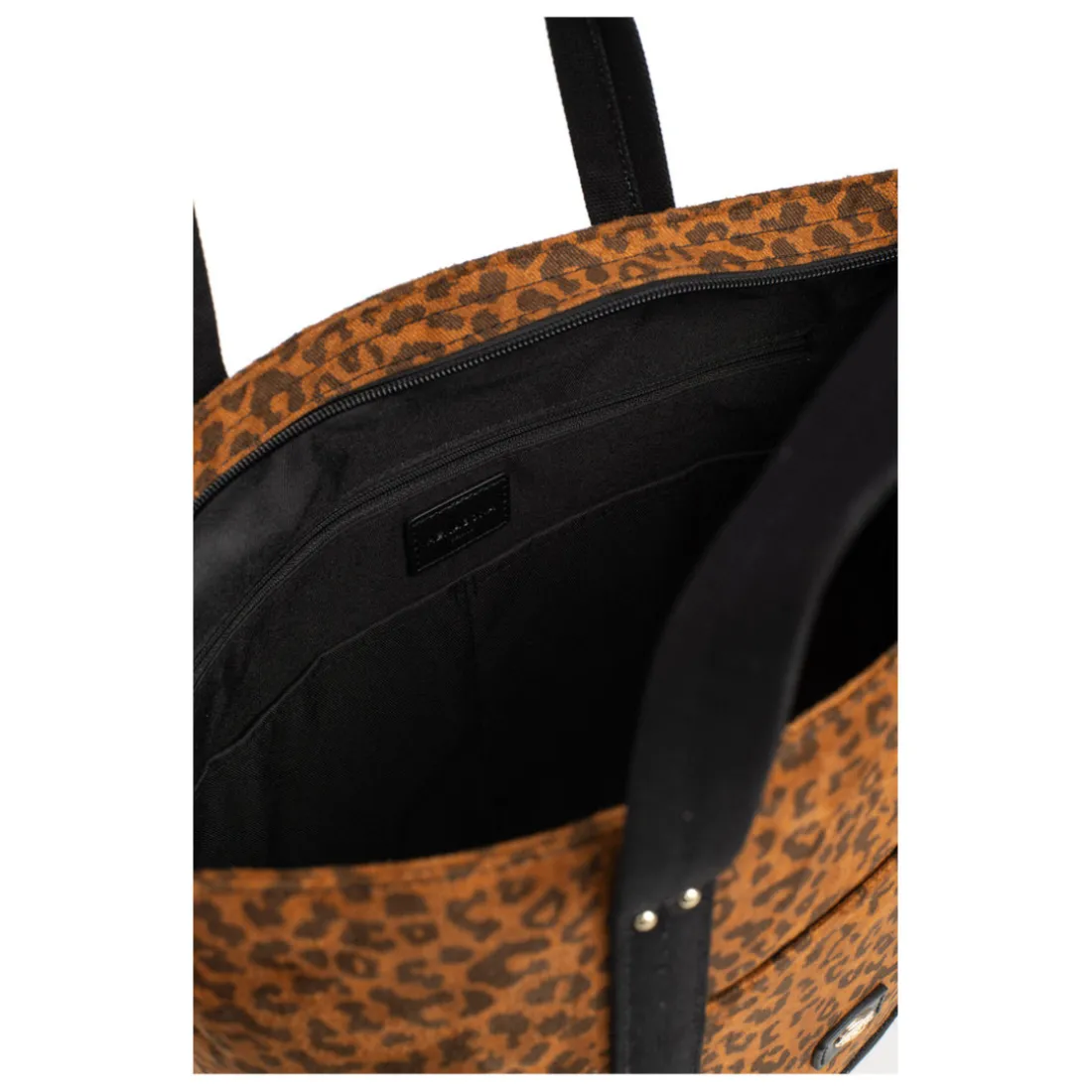 Sac cabas porté main LEONIE Imprimé Fauve Cate