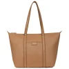 Sac cabas porté épaule A4 - Grand JOYCE Tan Dina beige