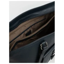 Sac cabas porté épaule A4 MIRABELLE Bleu pétrole en cuir June