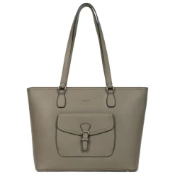 Sac cabas porté épaule A4 MIRABELLE Olive en cuir Anya