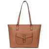 Sac cabas porté épaule A4 MIRABELLE Terre en cuir Julia