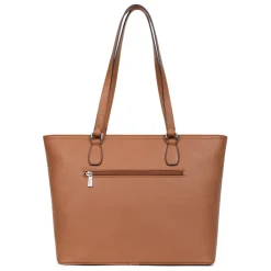 Sac cabas porté épaule A4 MIRABELLE Terre en cuir Julia