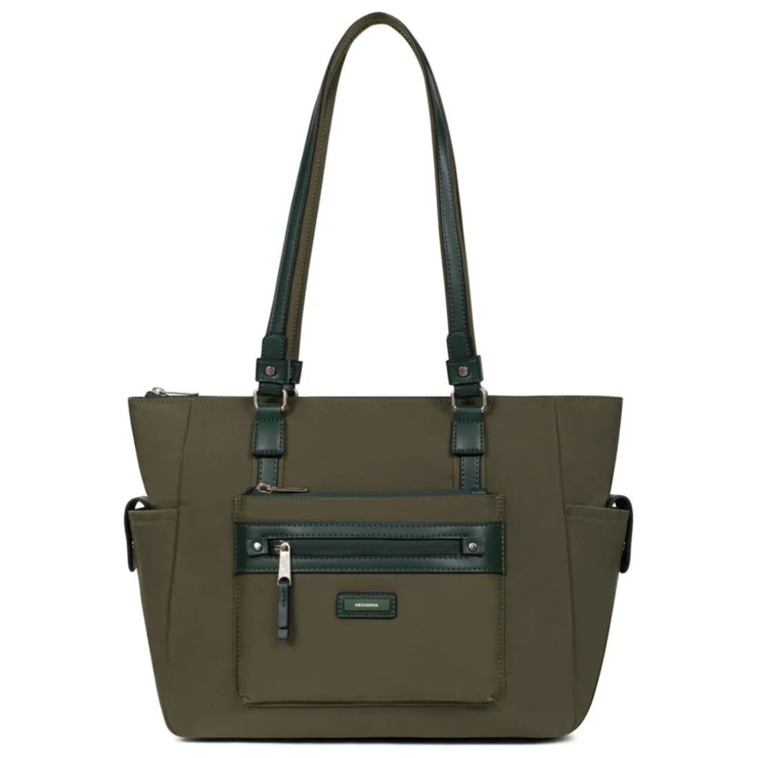 Sac cabas porté épaule A4 YONA Kaki Zara