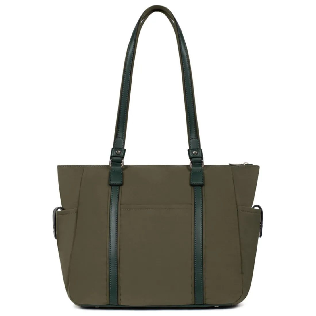 Sac cabas porté épaule A4 YONA Kaki Zara