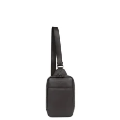 Sac monobretelle CONFORT Marron foncé en cuir Elia