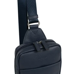 Sac monobretelle CONFORT Marine en cuir Sloan