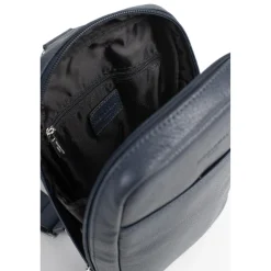 Sac monobretelle CONFORT Marine en cuir Sloan