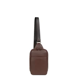 Sac monobretelle CONFORT Chocolat en cuir Ora