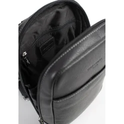 Sac monobretelle CONFORT Noir en cuir Ines