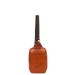 Sac monobretelle STUART Cognac en cuir Ula