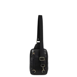 Sac monobretelle STUART Noir en cuir Maia