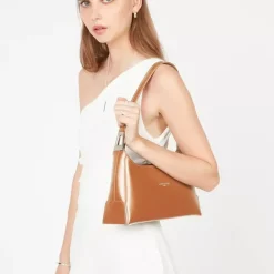 Sac épaule Suave Ace en cuir camel
