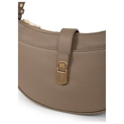 Sac porté épaule 1 anse AUDE Taupe Pax en cuir