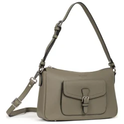 Sac porté épaule 1 anse MIRABELLE Olive en cuir Fawn