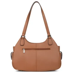 Sac porté épaule 2 anses MIRABELLE Tan en cuir Willa beige moyen