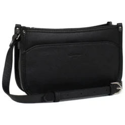 Sac porté travers CONFORT Noir en cuir Ora