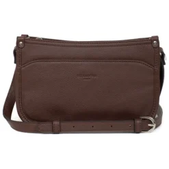 Sac porté travers CONFORT Chocolat en cuir Julia