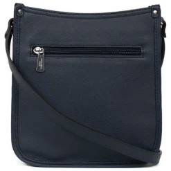 Sac porté travers CONFORT Marine en cuir Pia