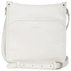 Sac porté travers CONFORT Blanc en cuir Nina