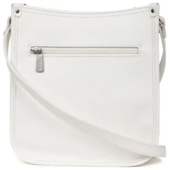 Sac porté travers CONFORT Blanc en cuir Nina