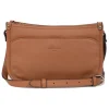 Sac porté travers CONFORT Tan en cuir Ella beige moyen