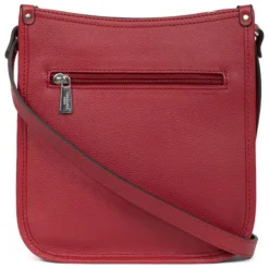 Sac porté travers CONFORT Rouge foncé en cuir Ula