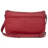 Sac porté travers CONFORT Rouge foncé en cuir Zoé Wynn