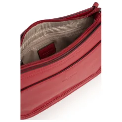 Sac porté travers CONFORT Rouge foncé en cuir Zoé Wynn