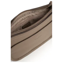 Sac porté travers CONFORT Taupe en cuir Nina