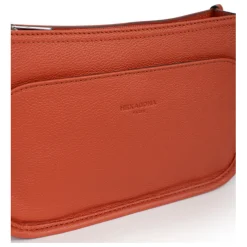 Sac porté travers CONFORT Orange en cuir Gaia