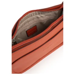 Sac porté travers CONFORT Orange en cuir Gaia