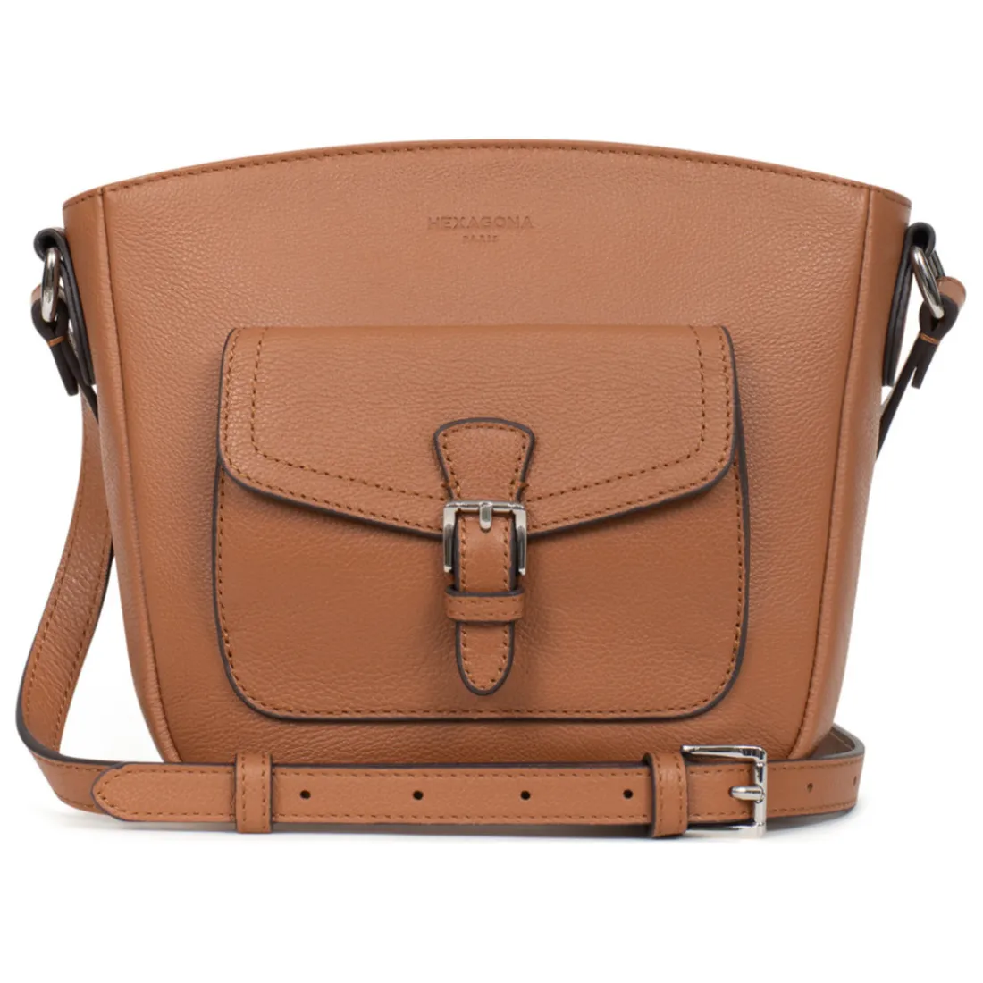 Sac porté travers MIRABELLE Tan en cuir Opal beige moyen