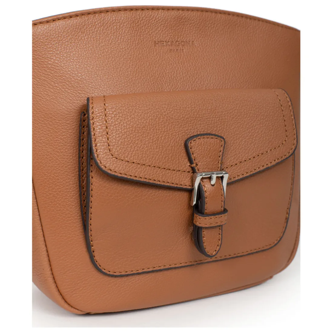 Sac porté travers MIRABELLE Tan en cuir Opal beige moyen