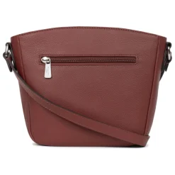 Sac porté travers MIRABELLE Bordeaux en cuir Zadie