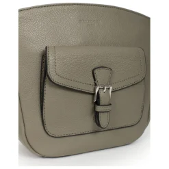 Sac porté travers MIRABELLE Olive en cuir Pia