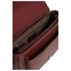 Sac porté travers MIRABELLE Bordeaux en cuir Fleur
