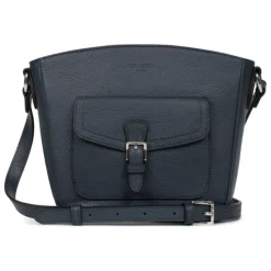 Sac porté travers MIRABELLE Bleu pétrole en cuir Maëlys Bree
