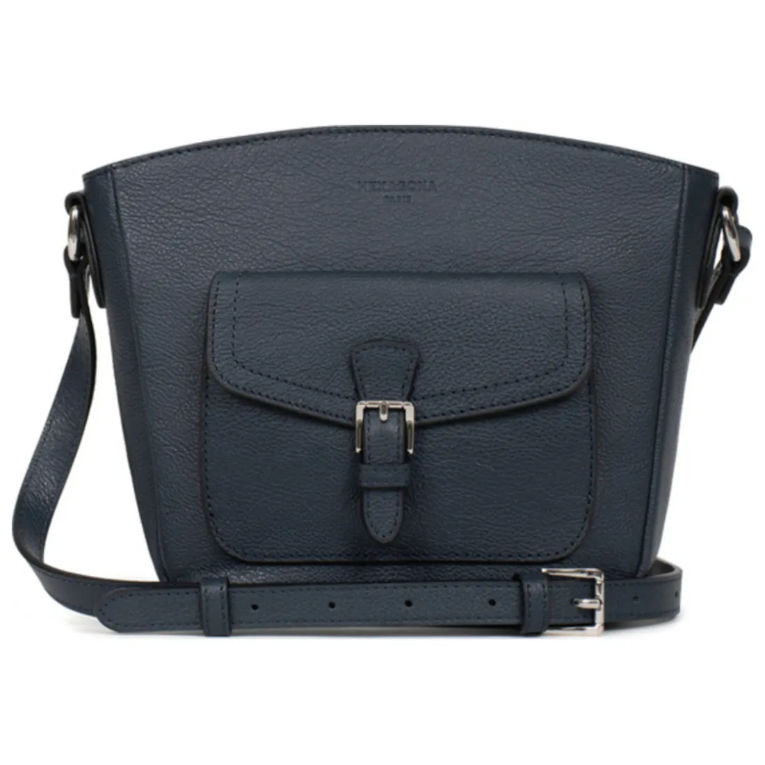 Sac porté travers MIRABELLE Bleu pétrole en cuir Maëlys Bree