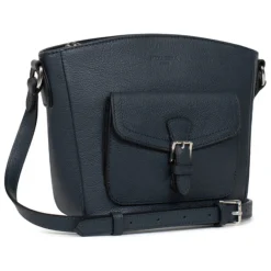 Sac porté travers MIRABELLE Bleu pétrole en cuir Maëlys Bree