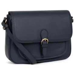 Sac porté travers TAIMA Bleu nuit en cuir Beth