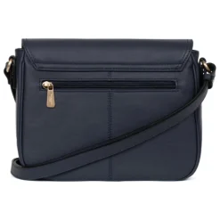 Sac porté travers TAIMA Bleu nuit en cuir Beth