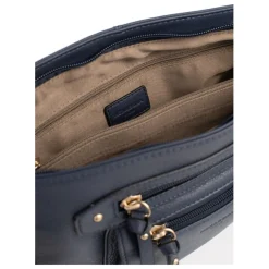 Sac porté travers TAIMA Bleu nuit en cuir Maia