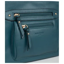 Sac porté travers TAIMA Bleu pétrole en cuir Gail