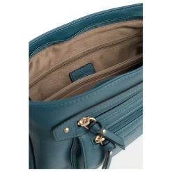 Sac porté travers TAIMA Bleu pétrole en cuir Gail