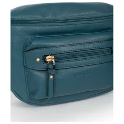 Sac porté travers TAIMA Bleu pétrole en cuir Zola