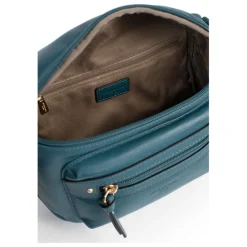 Sac porté travers TAIMA Bleu pétrole en cuir Zola