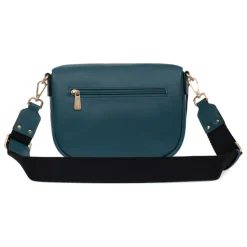 Sac porté travers TAIMA Bleu pétrole en cuir Zola