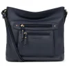 Sac porté travers TAIMA Bleu nuit en cuir Ula